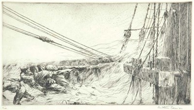 Lot 3099 - Arthur Briscoe ALL HANDS; LOW TIDE, BRIXHAM;...
