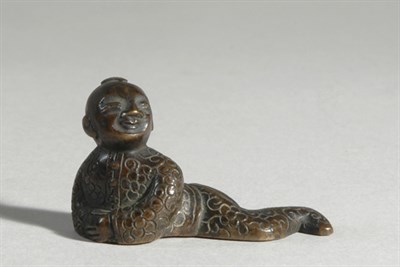 Lot 1400 - Chinese Bronze Boy 18th Century Positioned...