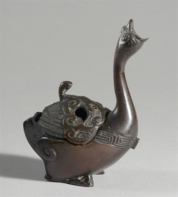 Lot 1226 - Chinese Bronze Censer 18th Century Formed as a...