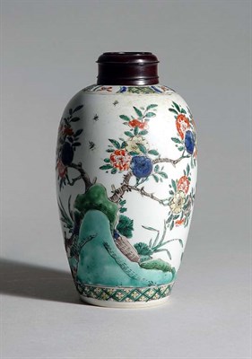 Lot 1231 - Chinese Famille Verte Enameled Porcelain Vase...