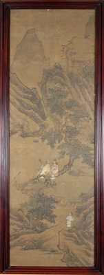 Lot 1198 - Chinese Painting Ming Dynasty Two figures and...