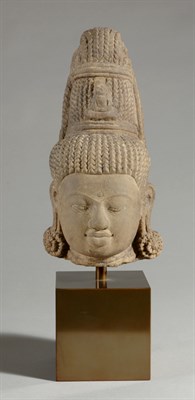 Lot 1080 - Cambodian Sandstone Head Ankor Vat Style...