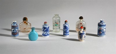 Lot 1292 - Group of Nine Chinese Snuff Bottles 19th /20th...
