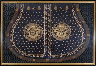 Lot 1095 - Chinese Silk Coat Fragment 18th Century The...