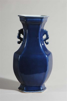 Lot 1408 - Chinese Blue Glazed Porcelain Vase 19th...