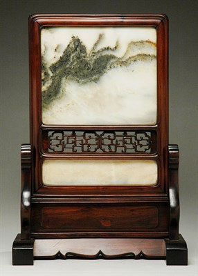 Lot 1343 - Chinese Dreamstone Table Screen 19th Century...