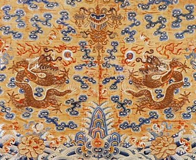 Lot 1091 - Chinese Silk Textile Fragment 19th Century Two...