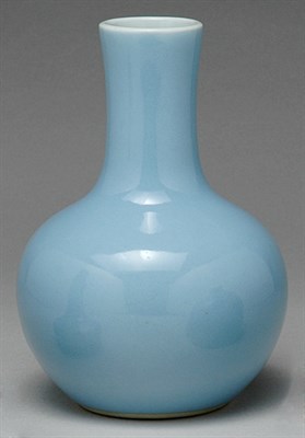 Lot 1381 - Chinese Light Blue Glazed Porcelain Vase 19th...