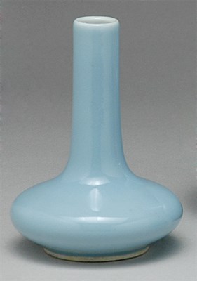 Lot 1380 - Chinese Light Blue Glazed Porcelain Vase 18th...