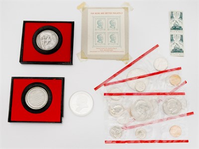 Lot 120 - Miscellaneous Coin Sets, Commemorative Medals, Assorted Stamps and Proof Sets