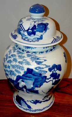 Lot 605 - Asian Blue and White Porcelain Ginger Jar 18th...