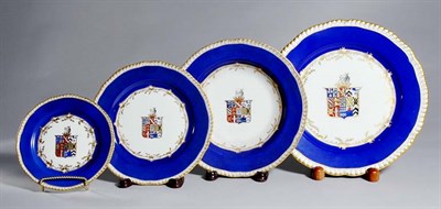 Lot 484 - Armorial Decorated Porcelain Dinner Service...