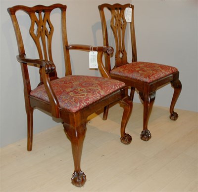 Lot 232 - Set of Six Georgian Style Mahogany Chairs...