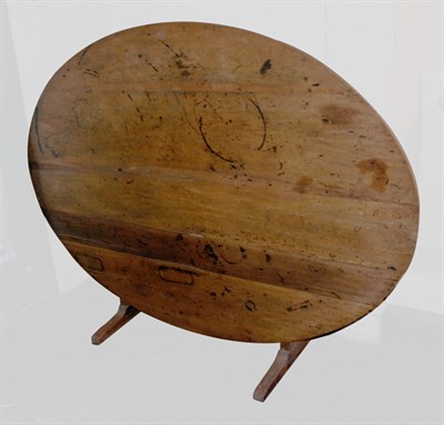 Lot 1190 - Provincial Fruitwood Tilt-Top Farm Table...