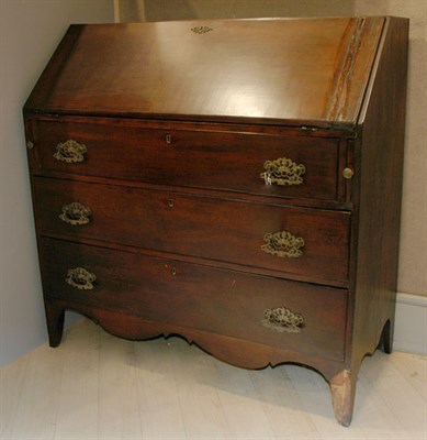 Lot 519 - Georgian Style Mahogany Slant Front Desk...
