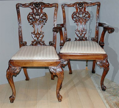 Lot 540A - Ten Georgian Style Mahogany Dining Chairs...