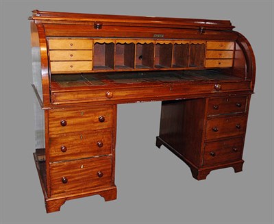 Lot 435 - Victorian Mahogany Cylinder Desk Circa 1850...