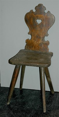 Lot 2179 - Rustic Swiss Pine Side Chair 19th Century The...