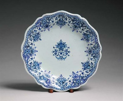 Lot 2129 - French Faience Charger Rouen, early 18th...