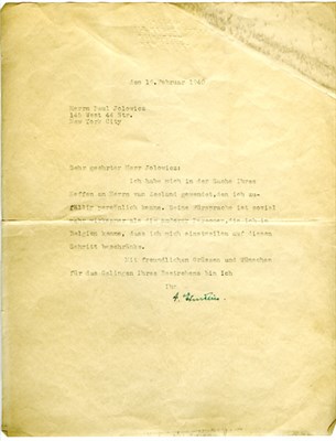 Lot 3005 - EINSTEIN, ALBERT Typed letter signed("A....