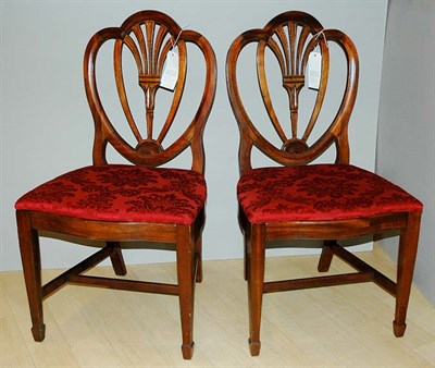 Lot 211 - Set of Six Georgian Style Mahogany Side Chairs