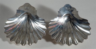 Lot 2304 - Pair of George III Silver Shell-Form Dishes...