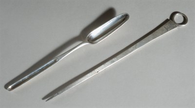 Lot 2313 - George III Silver Meat Skewer Maker's mark...