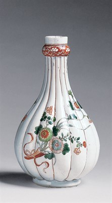 Lot 2254 - Chinese Famille Verte Porcelain Vase Of lobed...