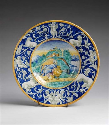 Lot 2138 - Italian Maiolica Plate Urbino, mid 16th...
