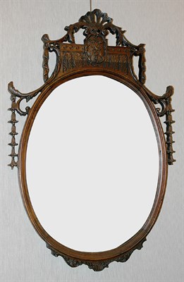 Lot 1098 - Neoclassical Style Mahogany Oval Mirror Height...