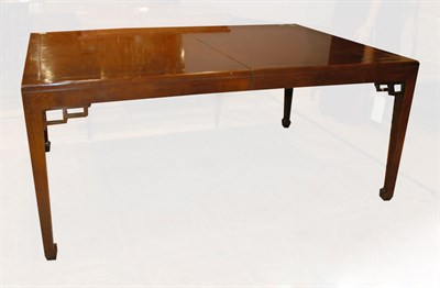 Lot 351 - Asian Style Hardwood Dining Table with Two...