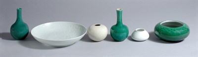 Lot 1122 - Group of Chinese Monochrome Glazed Porcelain...