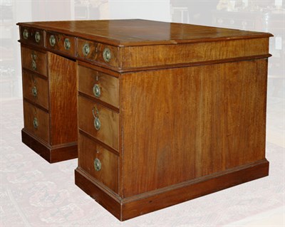 Lot 2364 - George III Mahogany Pedestal Partner's Desk...