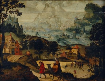 Lot 2054 - School of Joachim Patinir The Flight into...