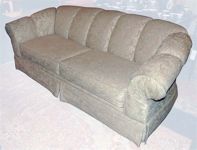 Lot 1108 - Upholstered Two-Seat Settee Length 7 feet 4...