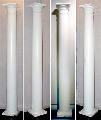 Lot 1095 - Set of Four Neoclassical Style Painted Columns...