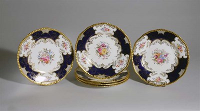 Lot 2286 - Six Coalport Porcelain Dinner Plates Retailed...