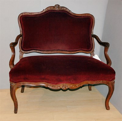 Lot 3294 - Louis XV Style Upholstered Walnut Settee...
