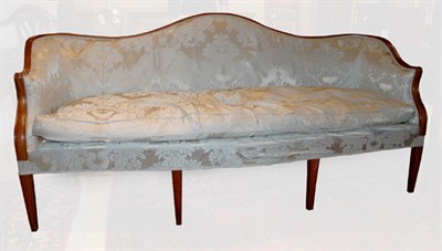 Lot 610 - Georgian Style Mahogany Camel Back Settee...