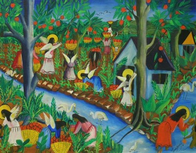 Lot 65 - Louis Joseph Haitian, 20th century ANGELIC...