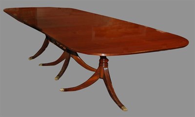 Lot 2244 - George III Style Mahogany Triple Pedestal...