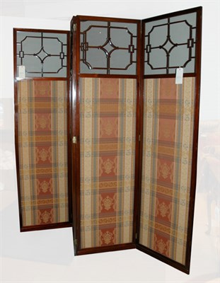 Lot 636 - Georgian Style Glazed and Upholstered Mahogany...