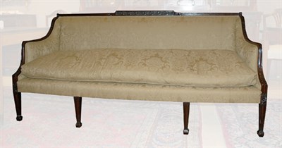 Lot 604 - Federal Style Carved Mahogany Sofa Length 6 feet.