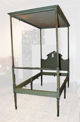 Lot 120 - Louis XVI Style Painted Tester Twin Bed Height...