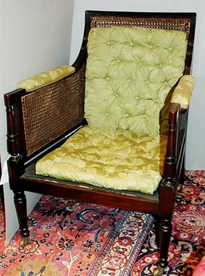 Lot 2510 - Regency Mahogany and Caned Library Chair Early...