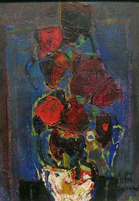 Lot 20 - Zvi Mairovich Israeli, 1911-1973 FLORAL STILL...