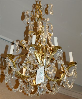 Lot 549 - Louis XV Style Gilt-Metal and Crystal...