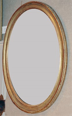 Lot 135 - Neoclassical Style Gilt-Wood Oval Mirror...
