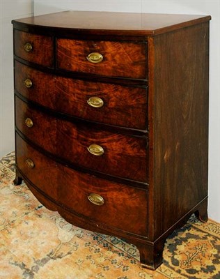 Lot 383 - Georgian Style Mahogany Bow Front Chest of...