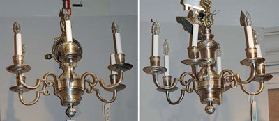 Lot 2427 - Pair of Regence Style Silver Plated Six-Light...